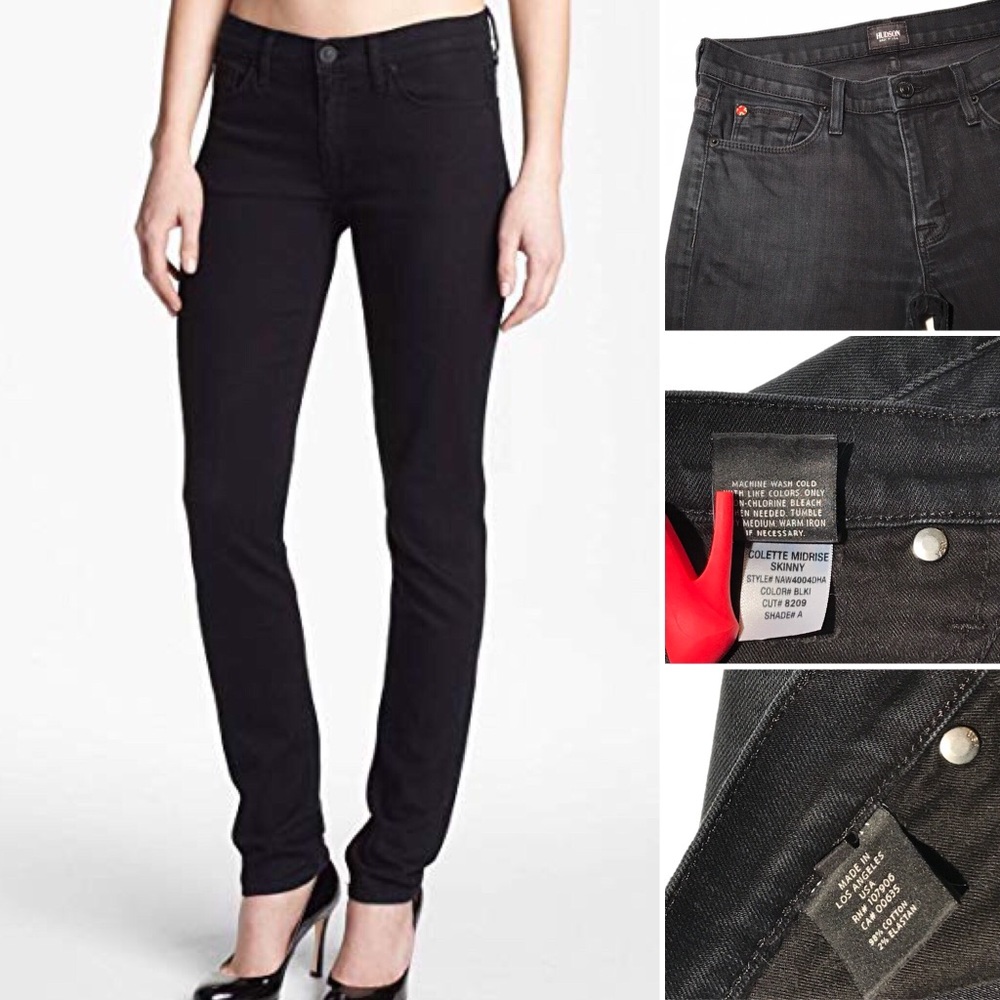 Hudson Jeans Collete Mid-rise Skinny Black